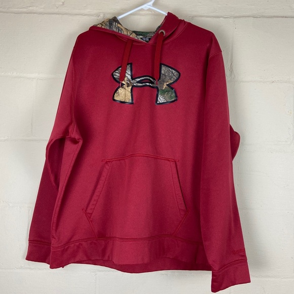 red camo under armour hoodie